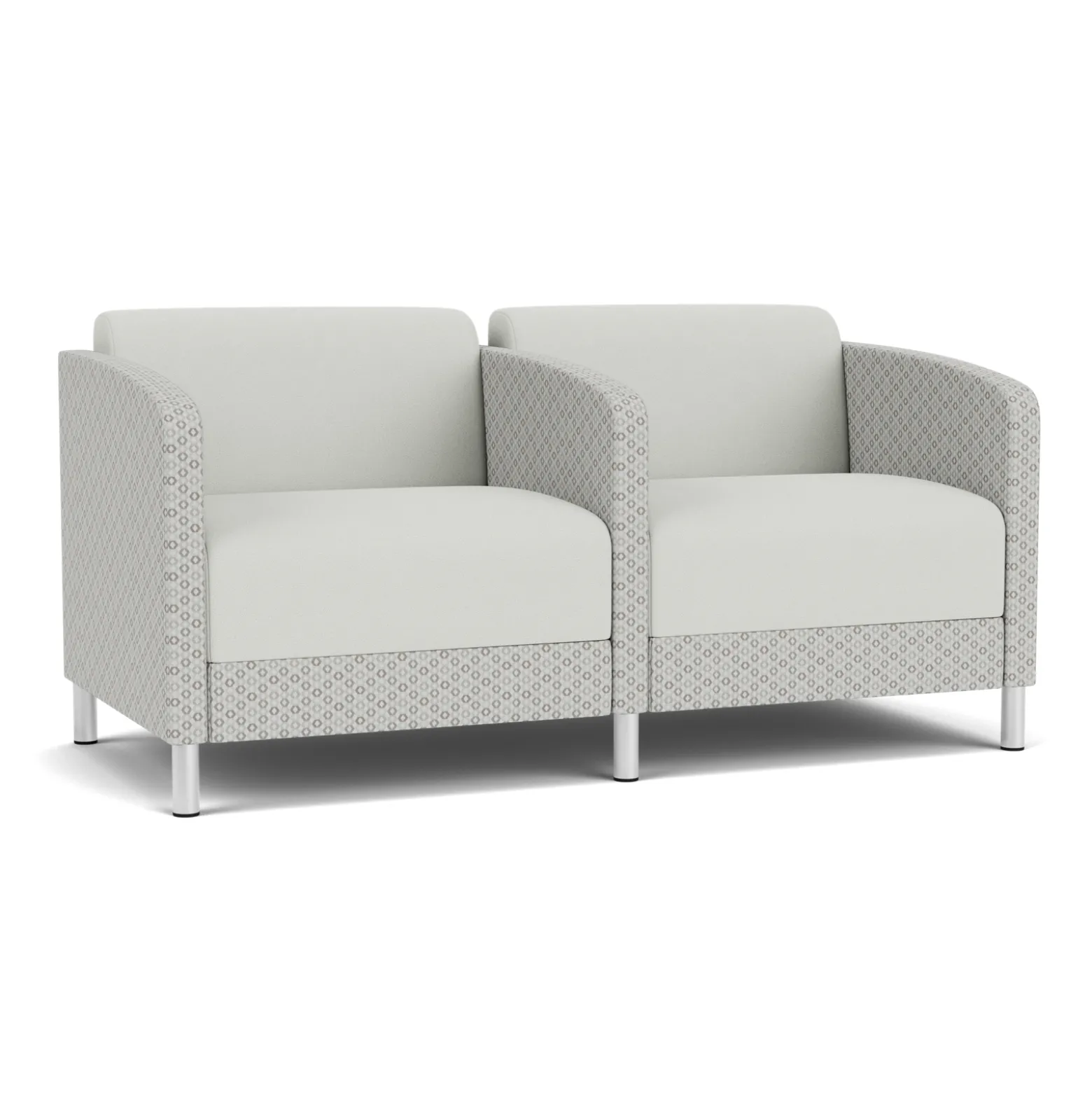 Social Two Seater with Center Arm in Premium Upholstery