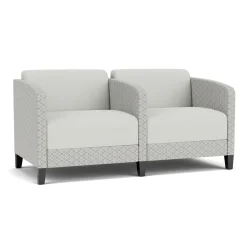 Social Two Seater with Center Arm in Premium Upholstery