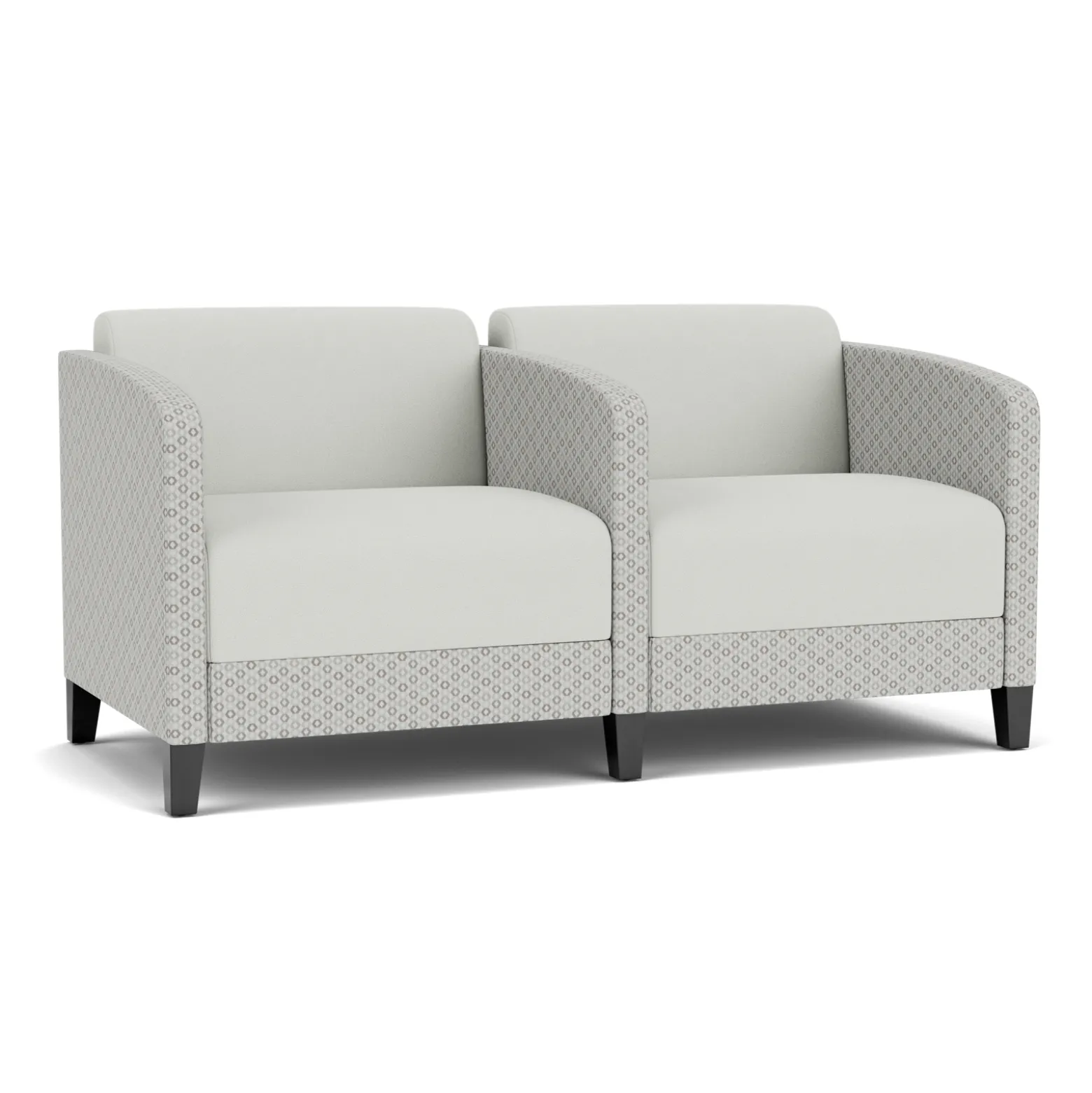 Social Two Seater with Center Arm in Premium Upholstery