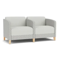 Social Two Seater with Center Arm in Premium Upholstery