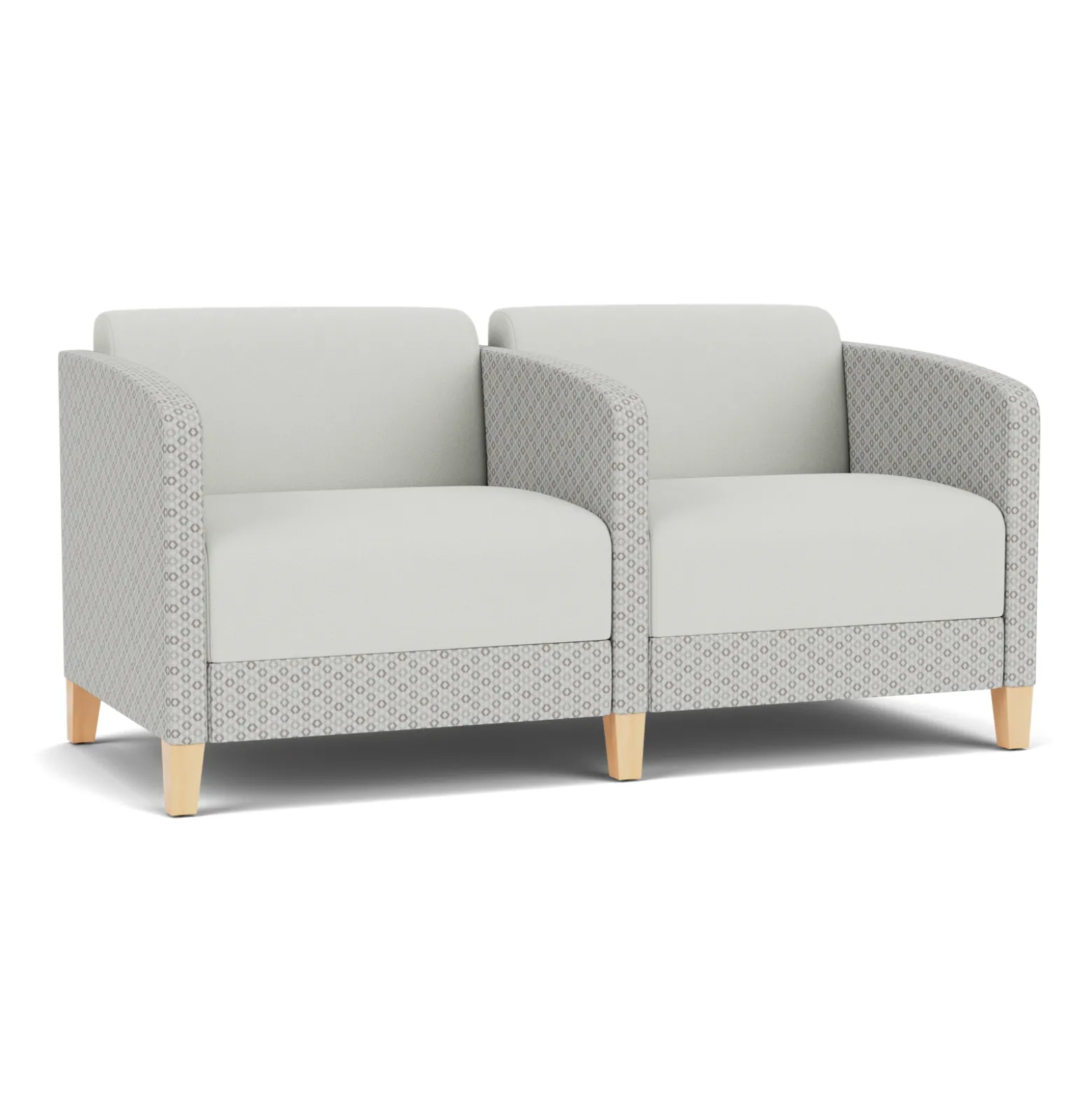 Social Two Seater with Center Arm in Premium Upholstery