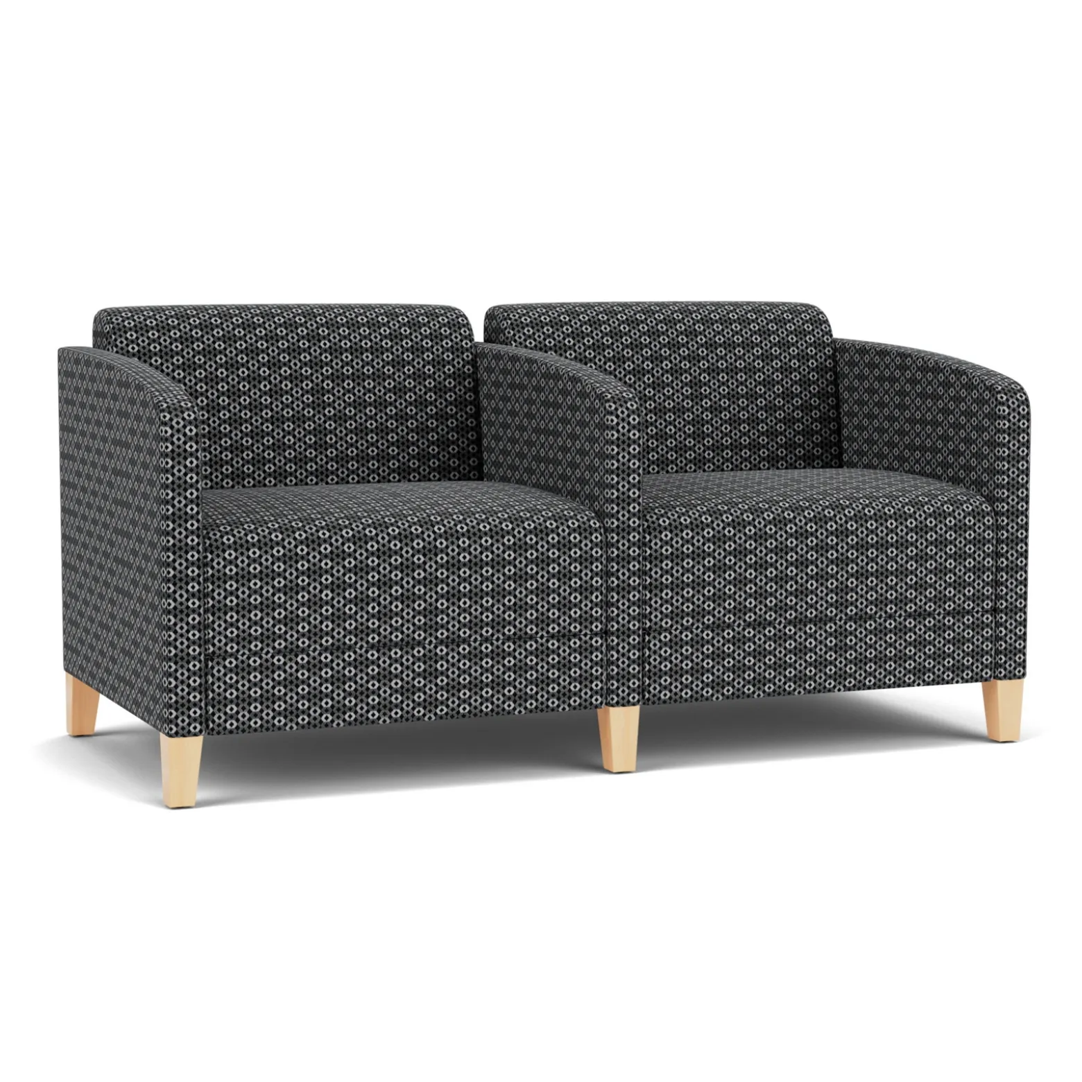 Social Two Seater with Center Arm in Premium Upholstery