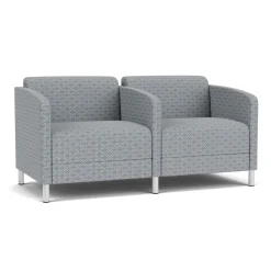 Social Two Seater with Center Arm in Premium Upholstery