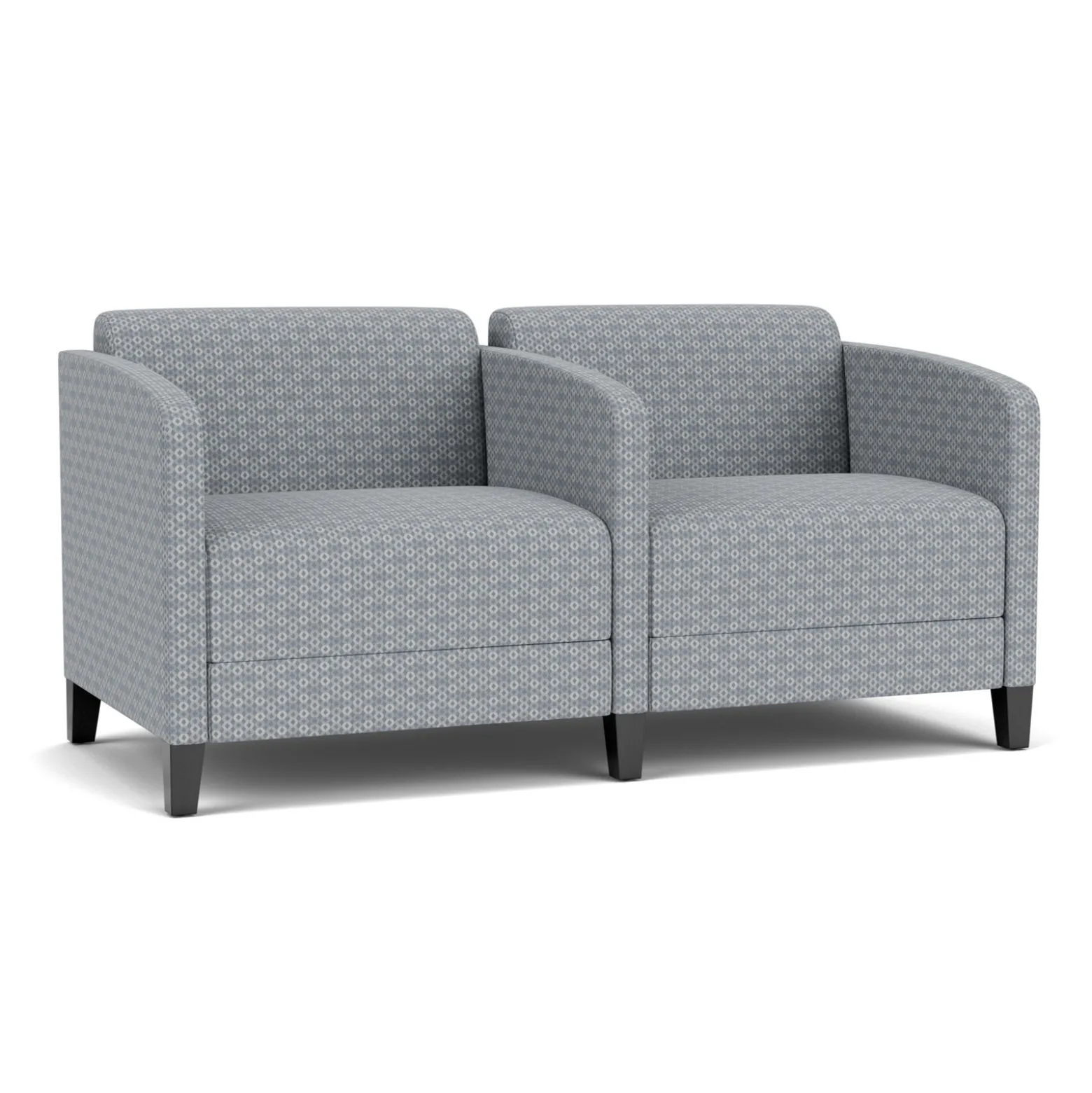Social Two Seater with Center Arm in Premium Upholstery