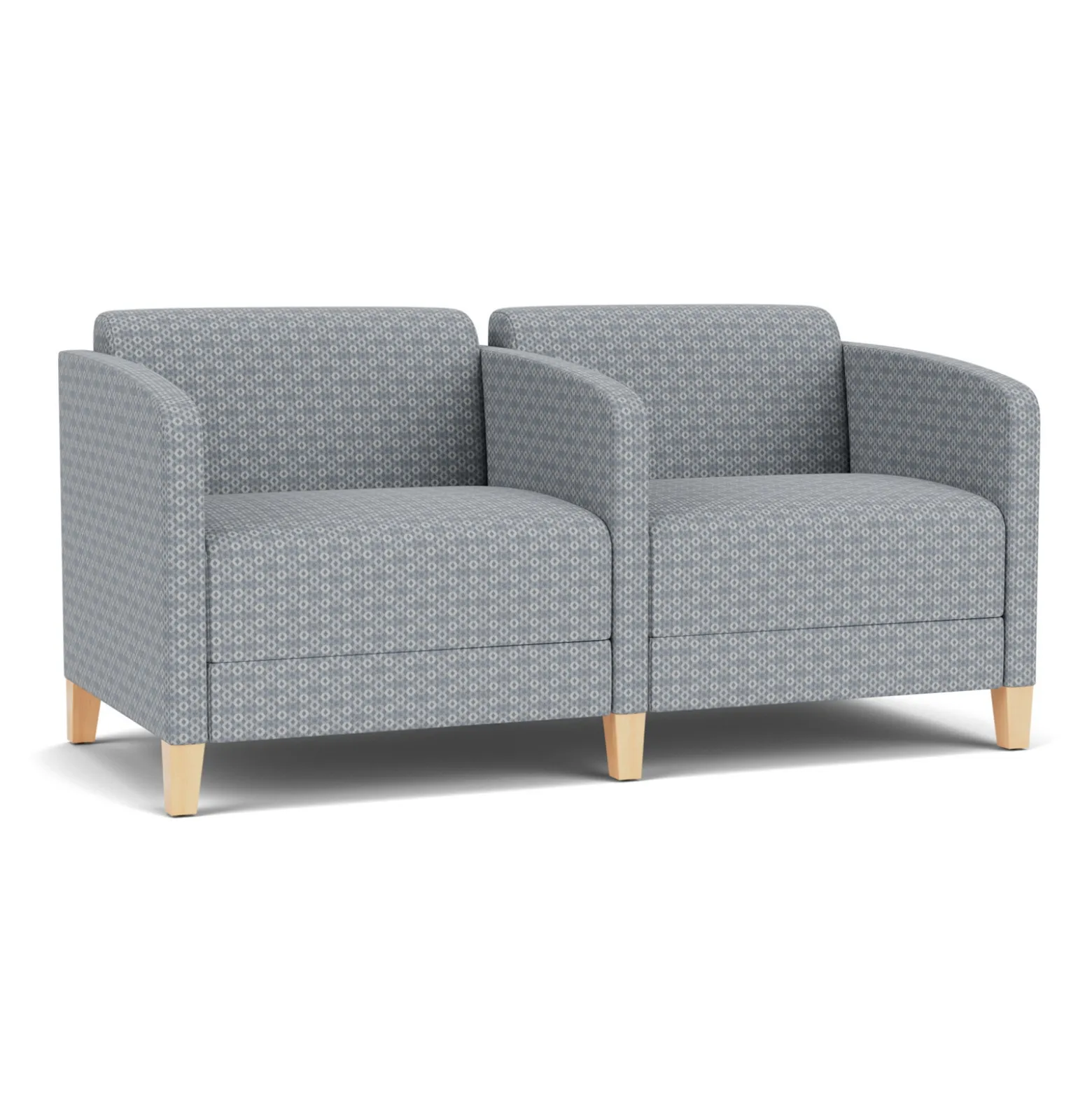 Social Two Seater with Center Arm in Premium Upholstery
