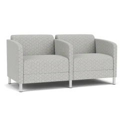 Social Two Seater with Center Arm in Premium Upholstery