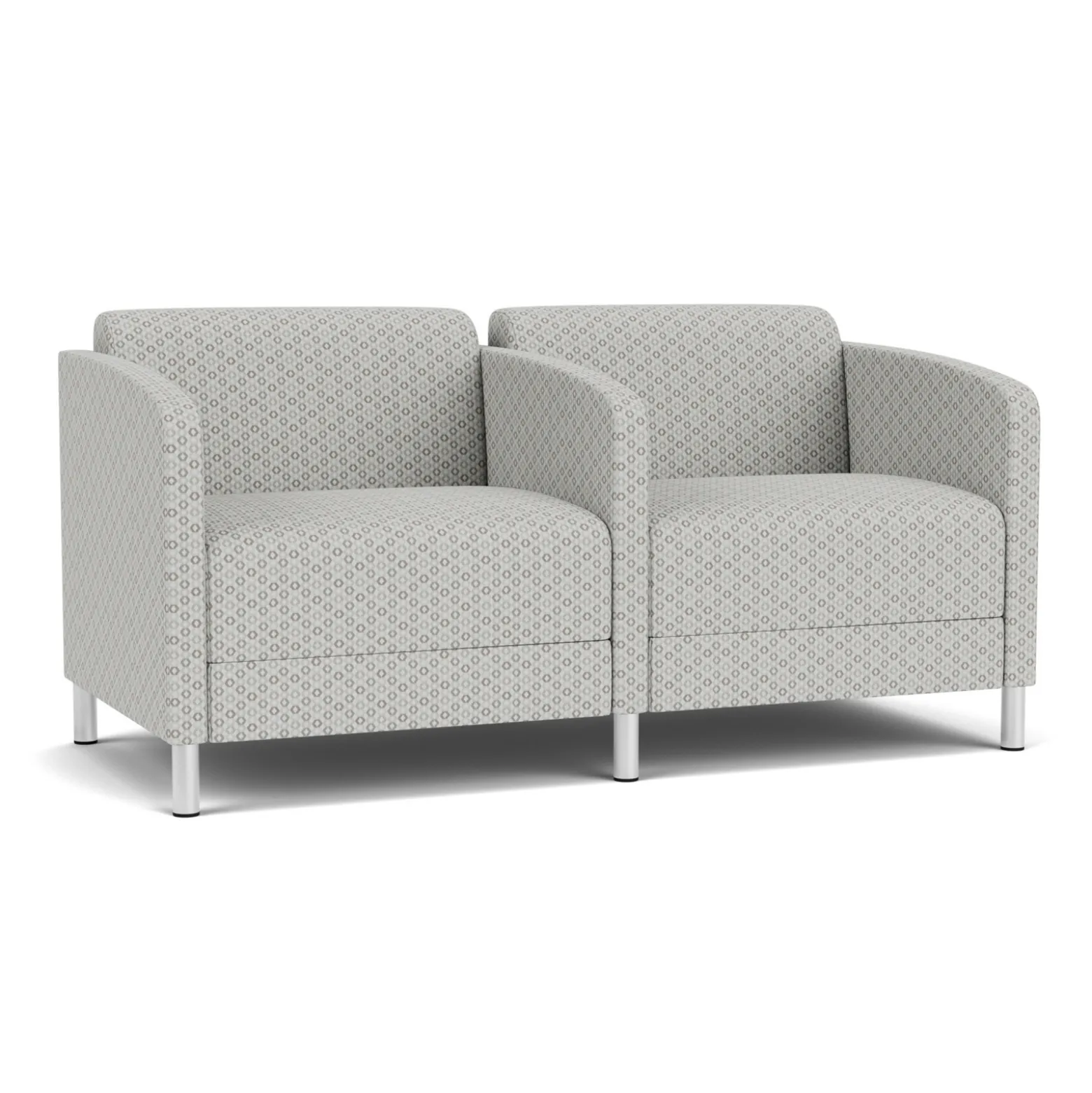 Social Two Seater with Center Arm in Premium Upholstery