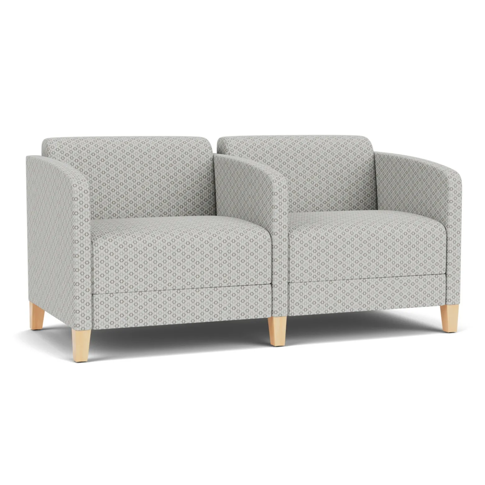 Social Two Seater with Center Arm in Premium Upholstery