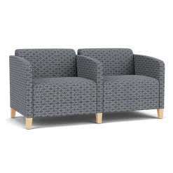 Social Two Seater with Center Arm in Premium Upholstery