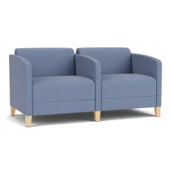 Social Two Seater with Center Arm in Premium Upholstery