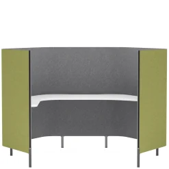 Softpod 5 Divider Wraparound Workstation w/ Left Return - 65"Wx72"D