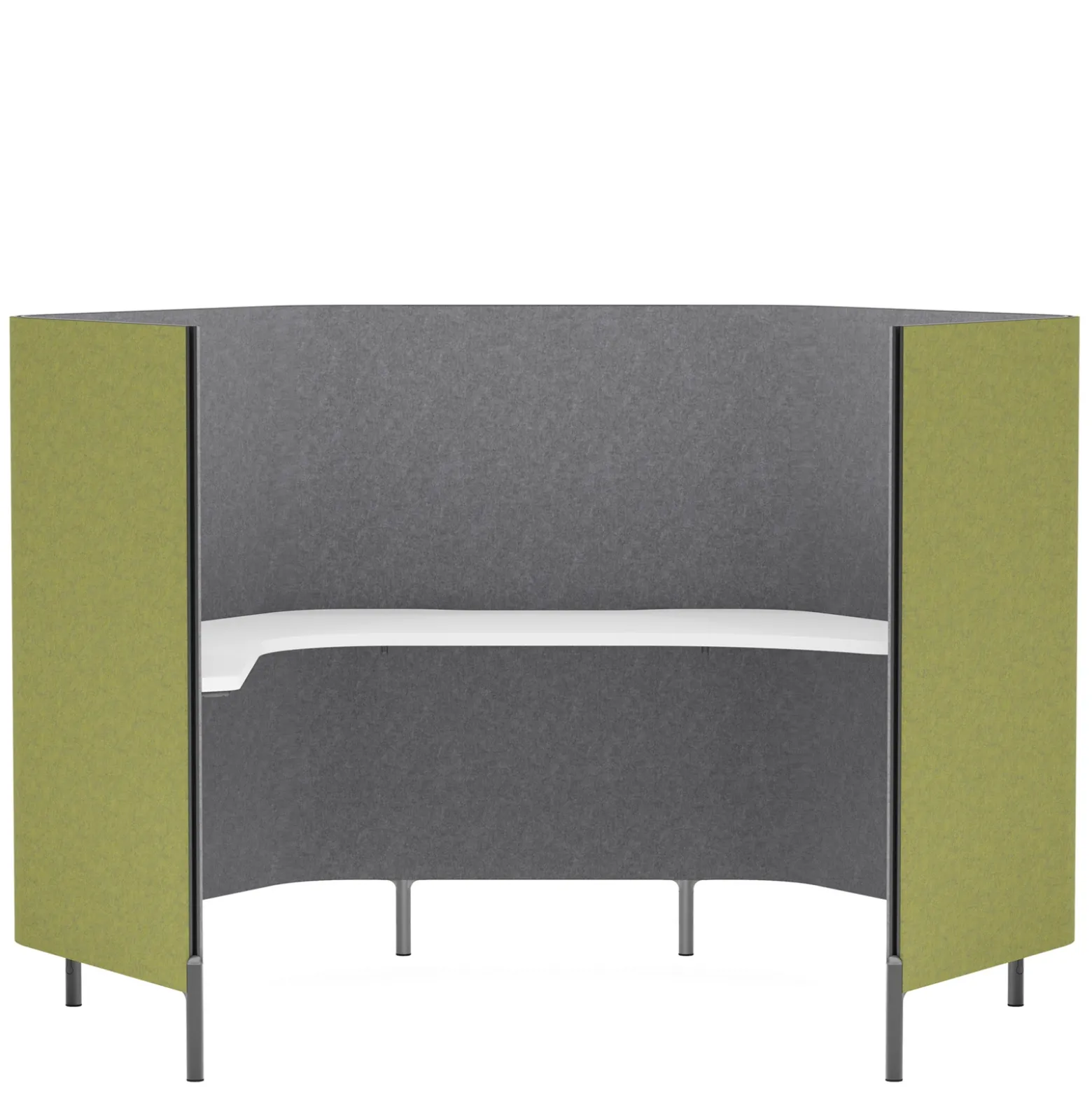 Softpod 5 Divider Wraparound Workstation w/ Left Return - 65"Wx72"D
