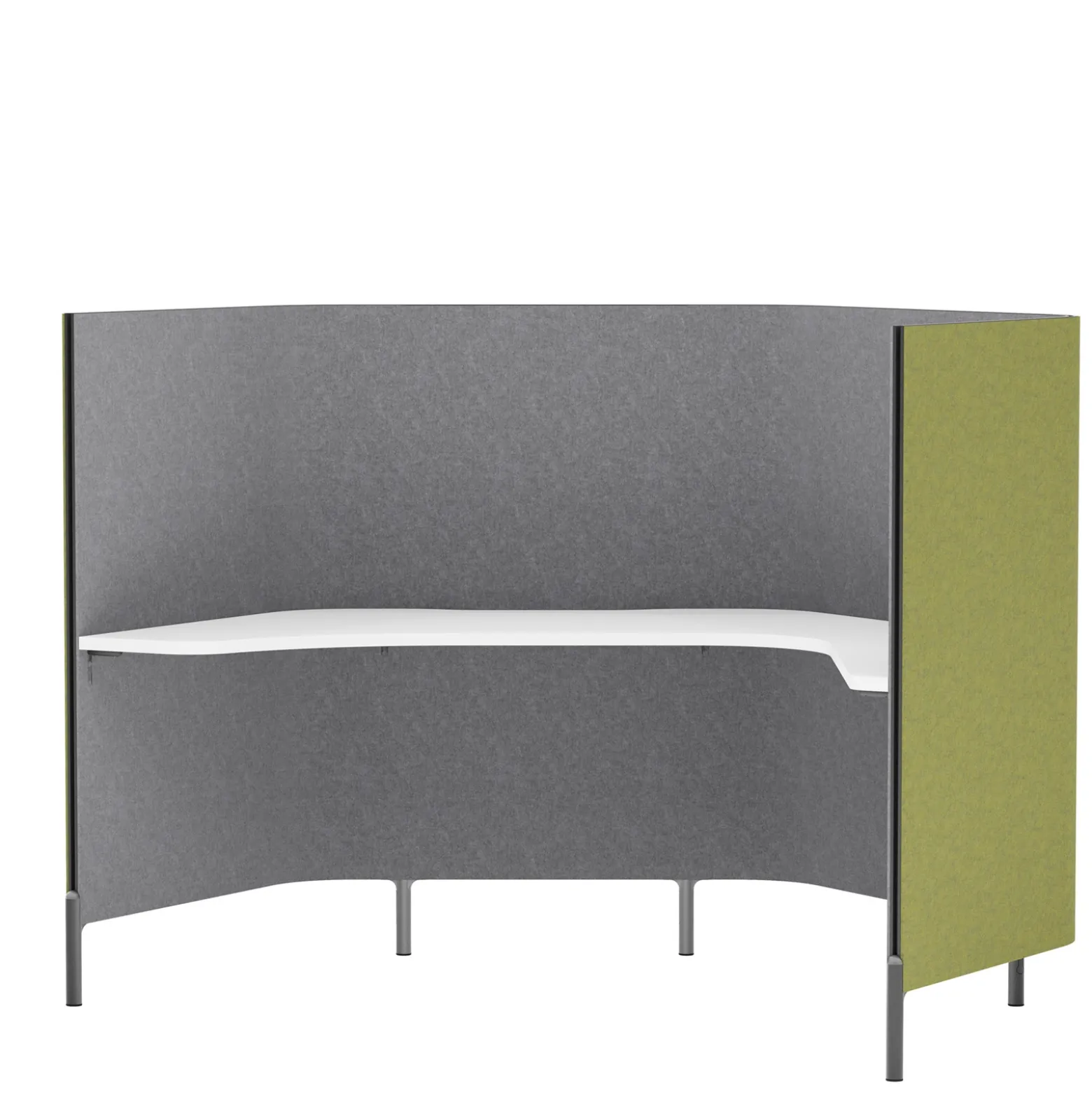 Softpod 5 Divider Wraparound Workstation w/ Right Return - 65"Wx72"D