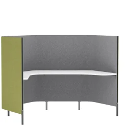 Softpod 4-Divider Wraparound Workstation with Left Return - 65"W x 54"H