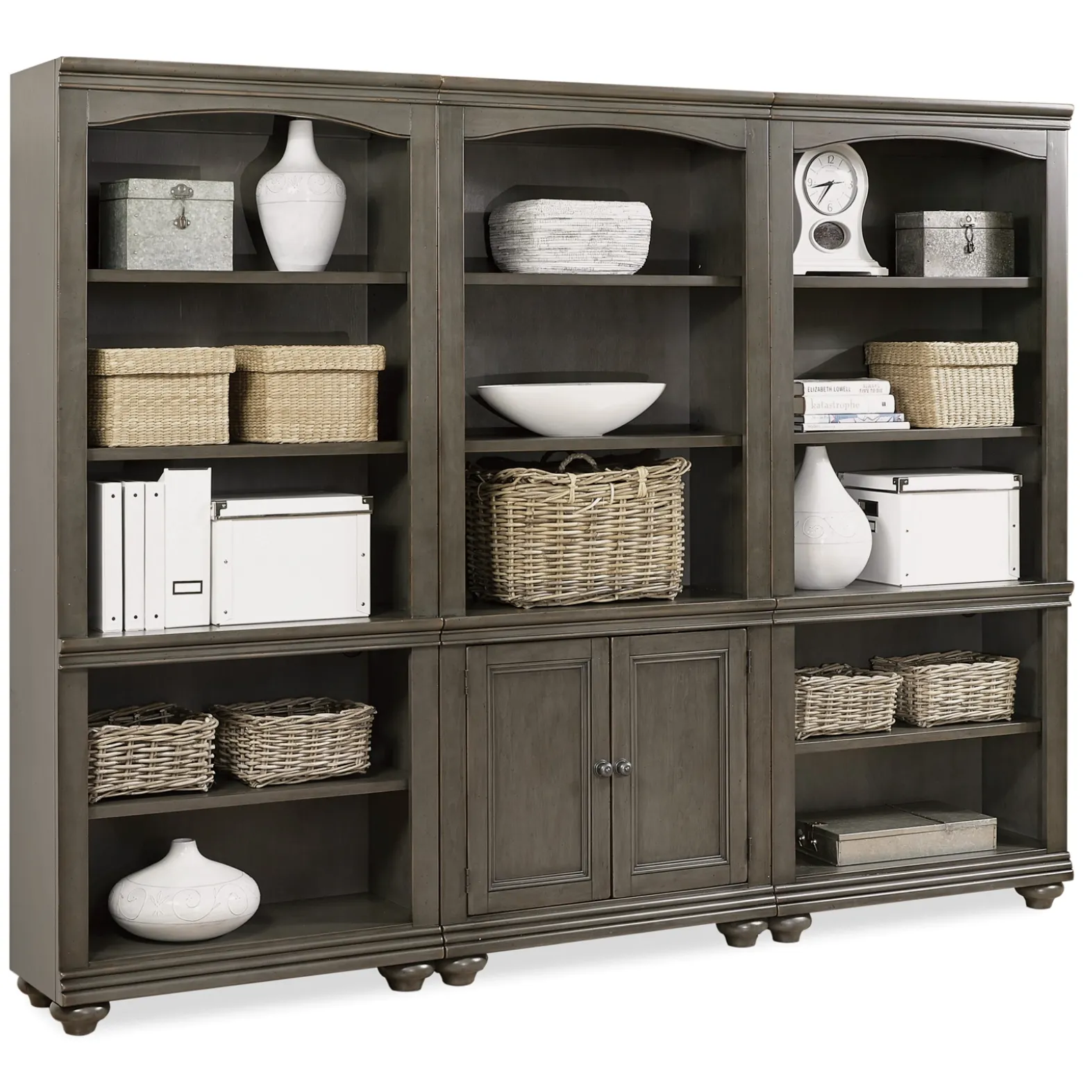 Somerset Bookcase with Doors - 75"H