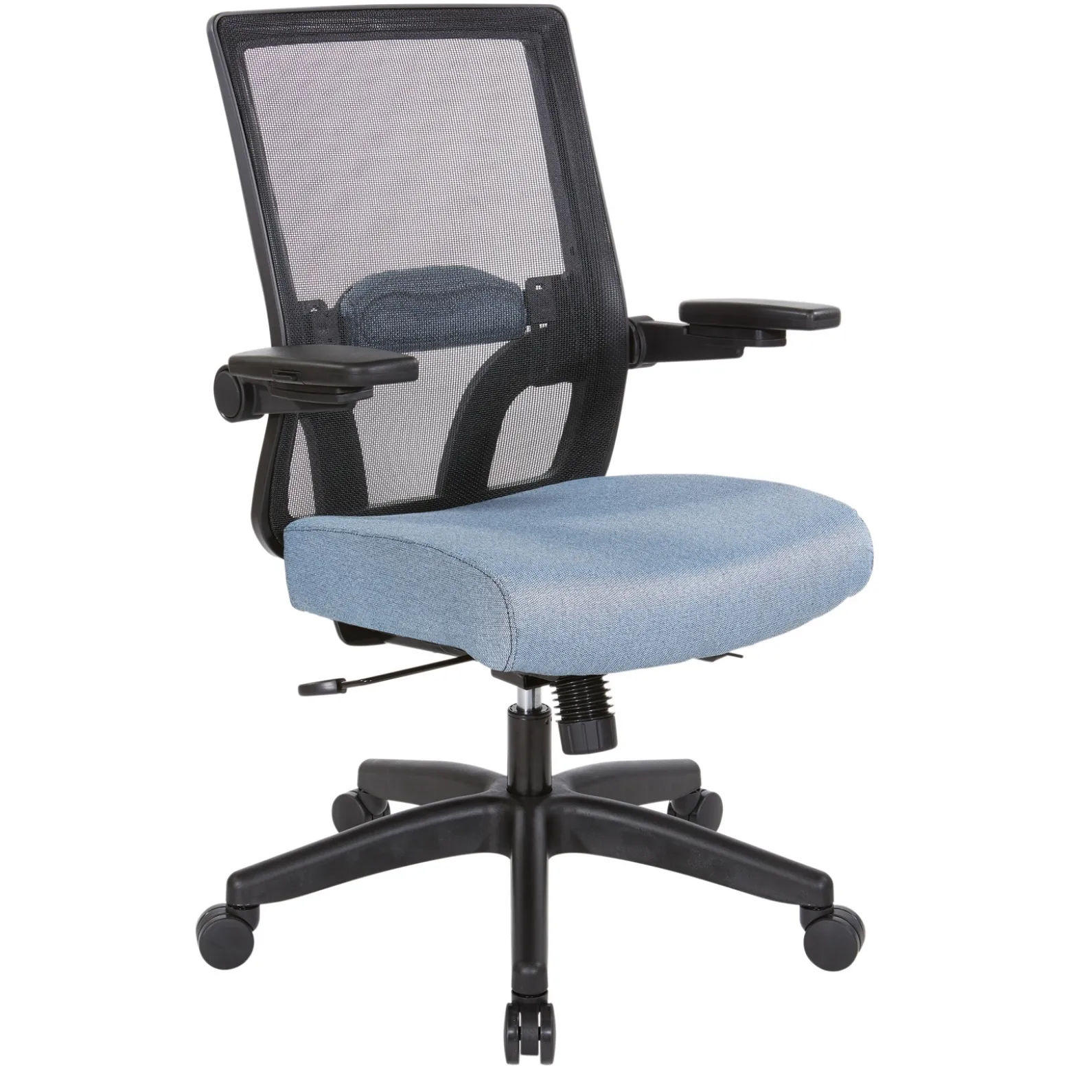 Space 867 Series Black Mesh Back Flip Armchair