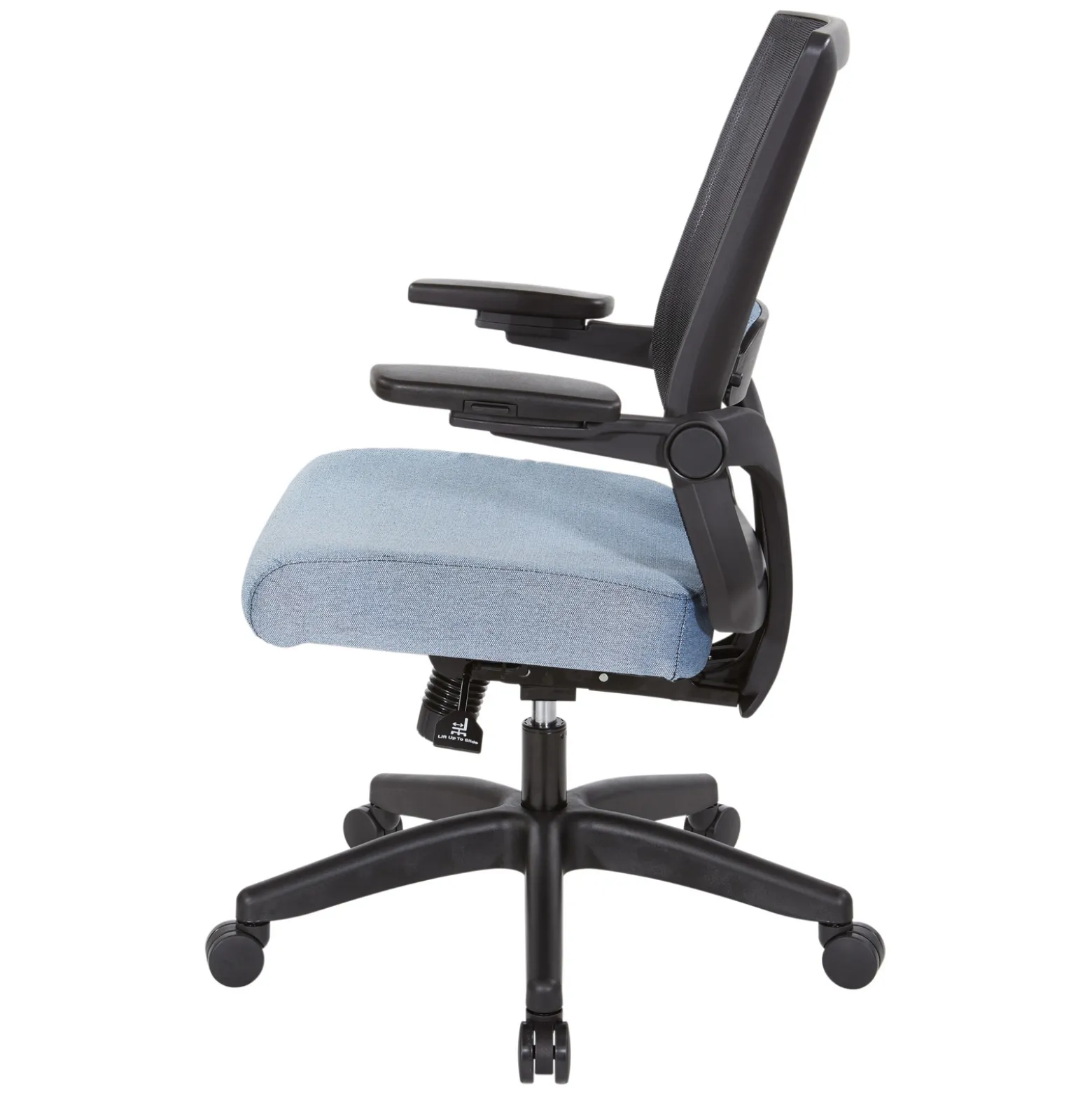 Space 867 Series Black Mesh Back Flip Armchair
