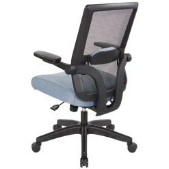 Space 867 Series Black Mesh Back Flip Armchair