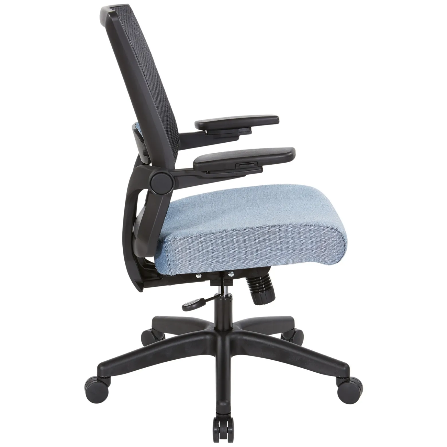 Space 867 Series Black Mesh Back Flip Armchair