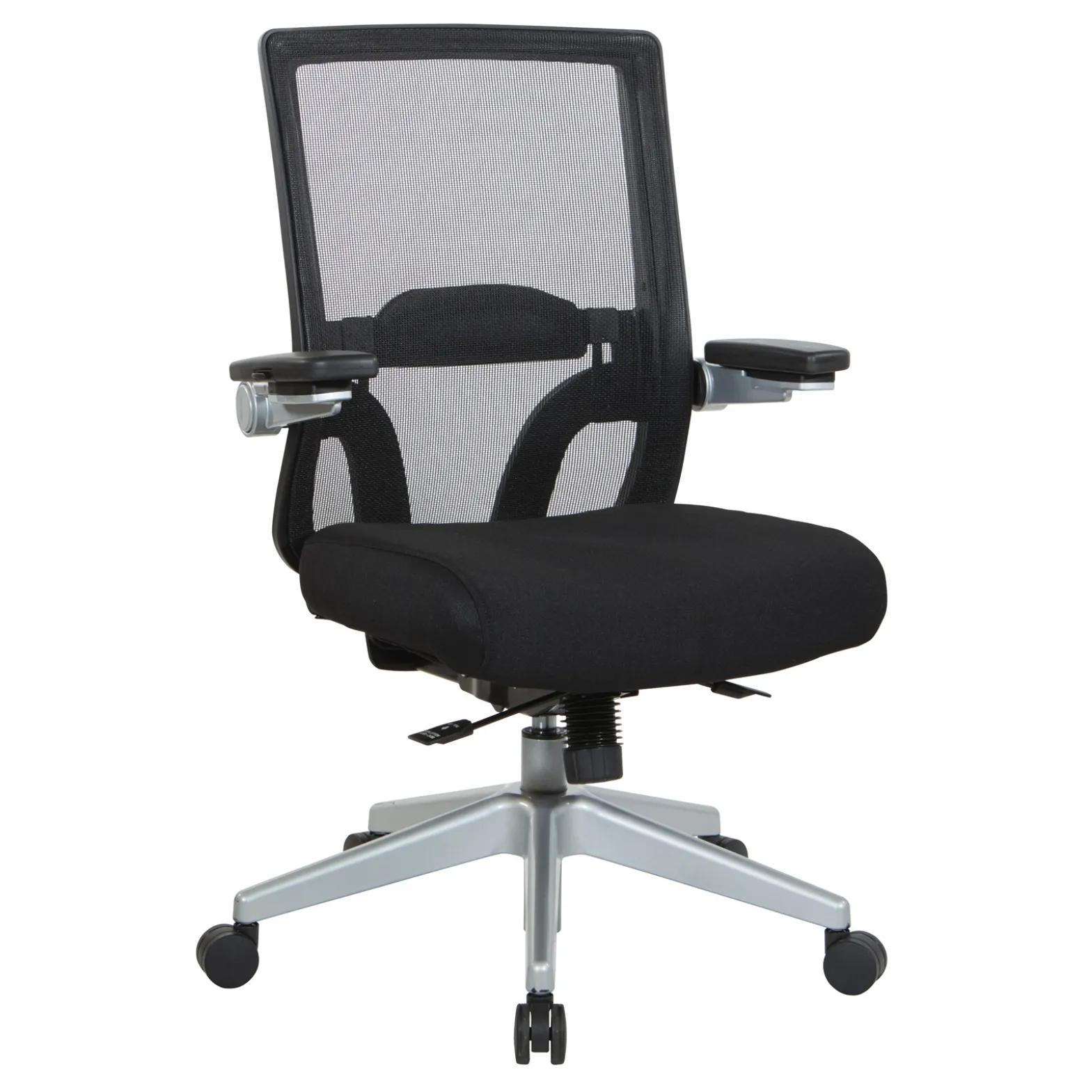 Space 867 Series Black Mesh Back Flip Armchair