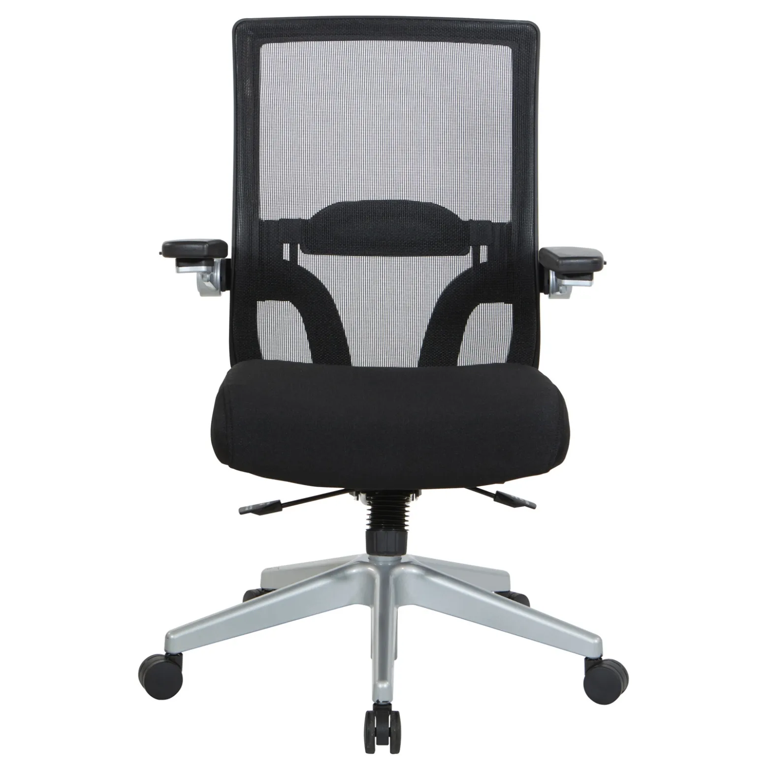 Space 867 Series Black Mesh Back Flip Armchair