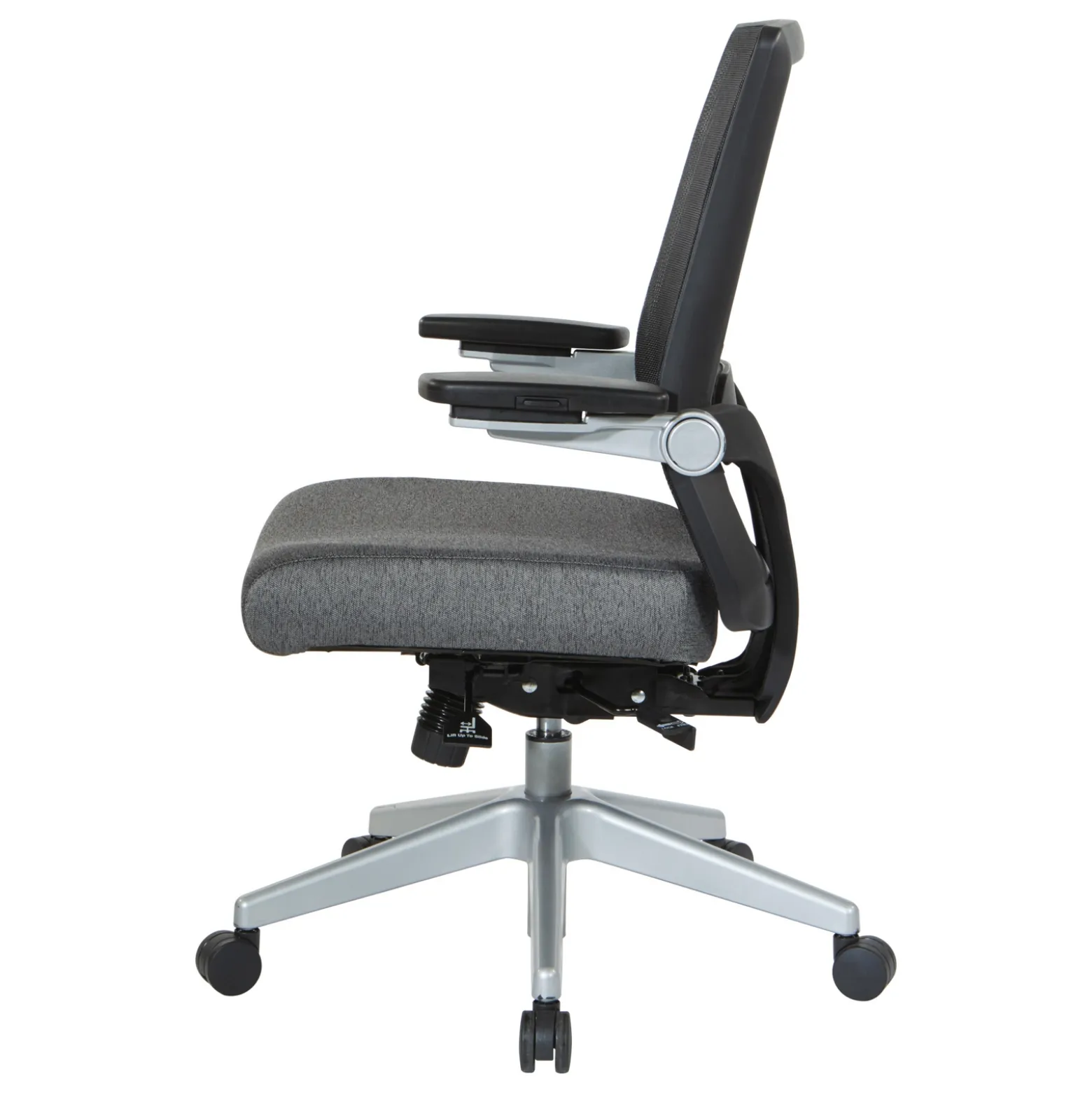 Space 867 Series Black Mesh Back Flip Armchair