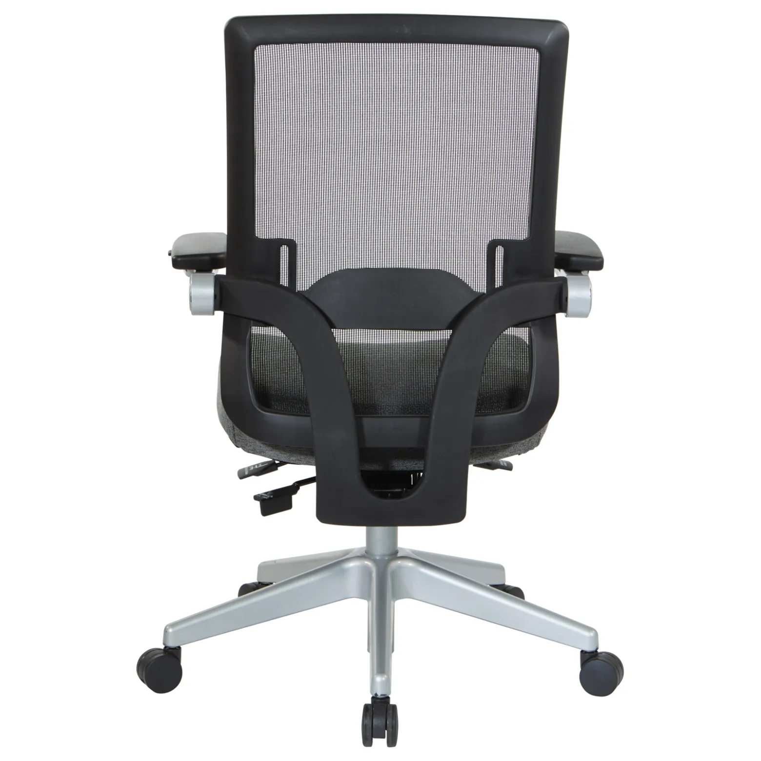 Space 867 Series Black Mesh Back Flip Armchair