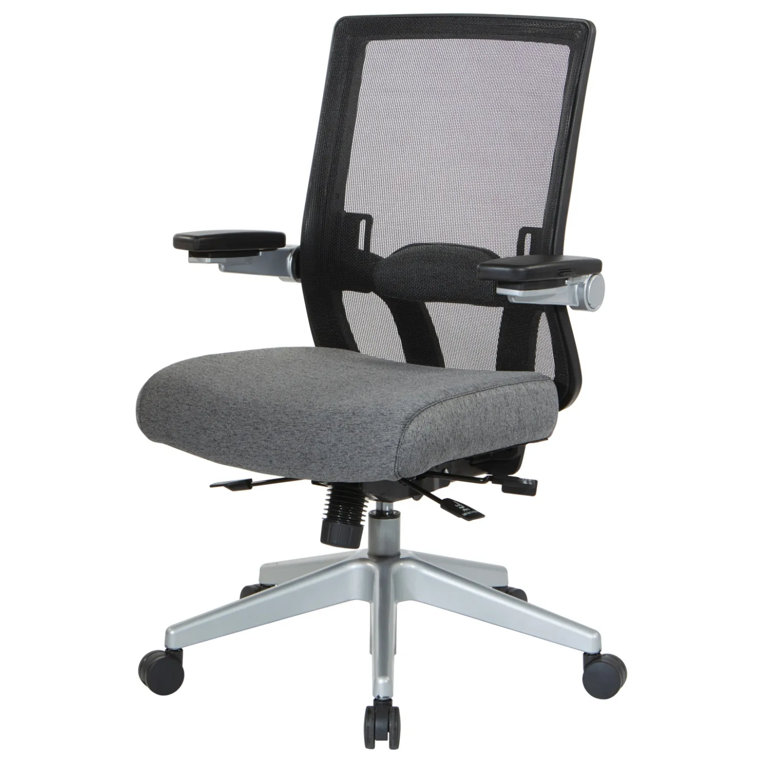 Space 867 Series Black Mesh Back Flip Armchair