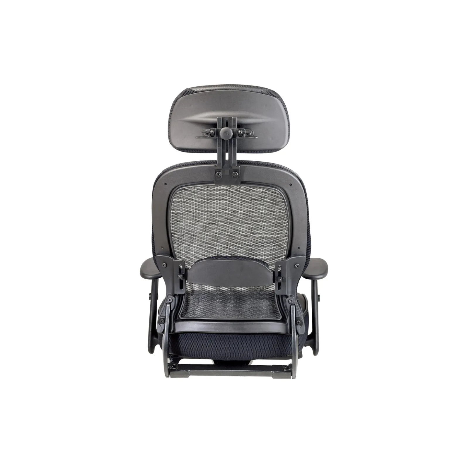 Space 27 Series Mesh Back Space Office Chair with Leather Seat and Headrest