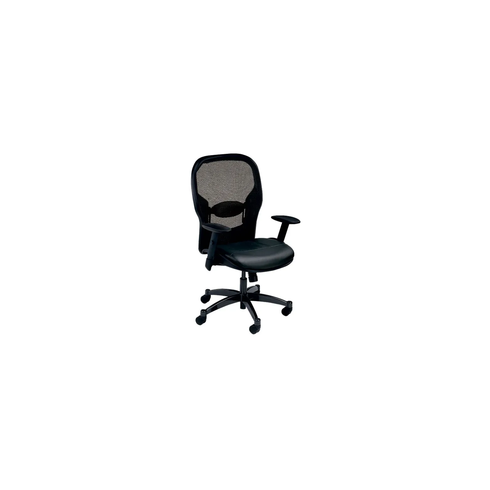 Space Bonded Leather Seat Mesh Back Task Chair