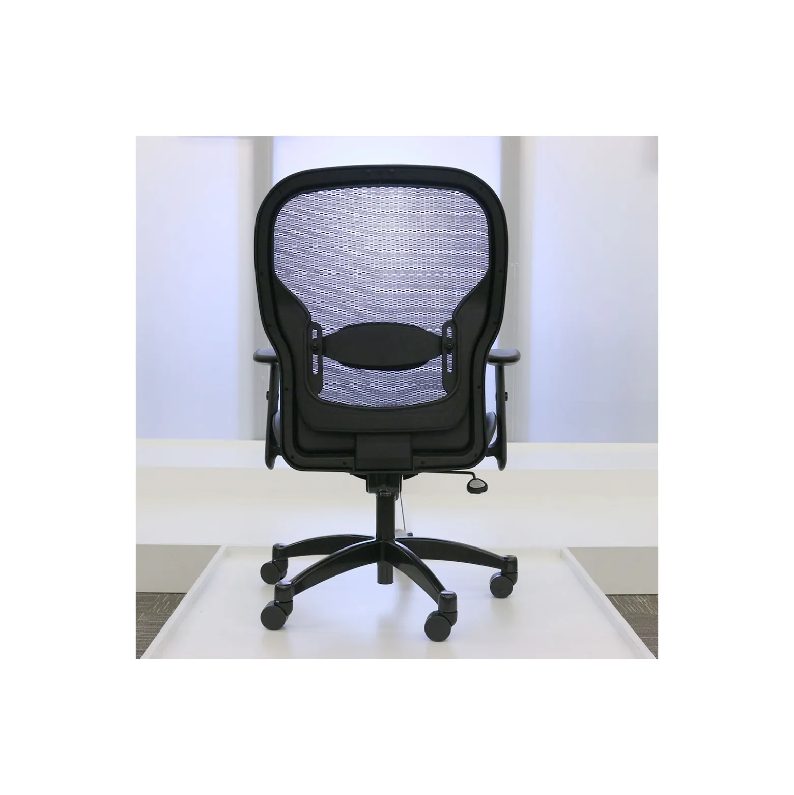 Space Bonded Leather Seat Mesh Back Task Chair