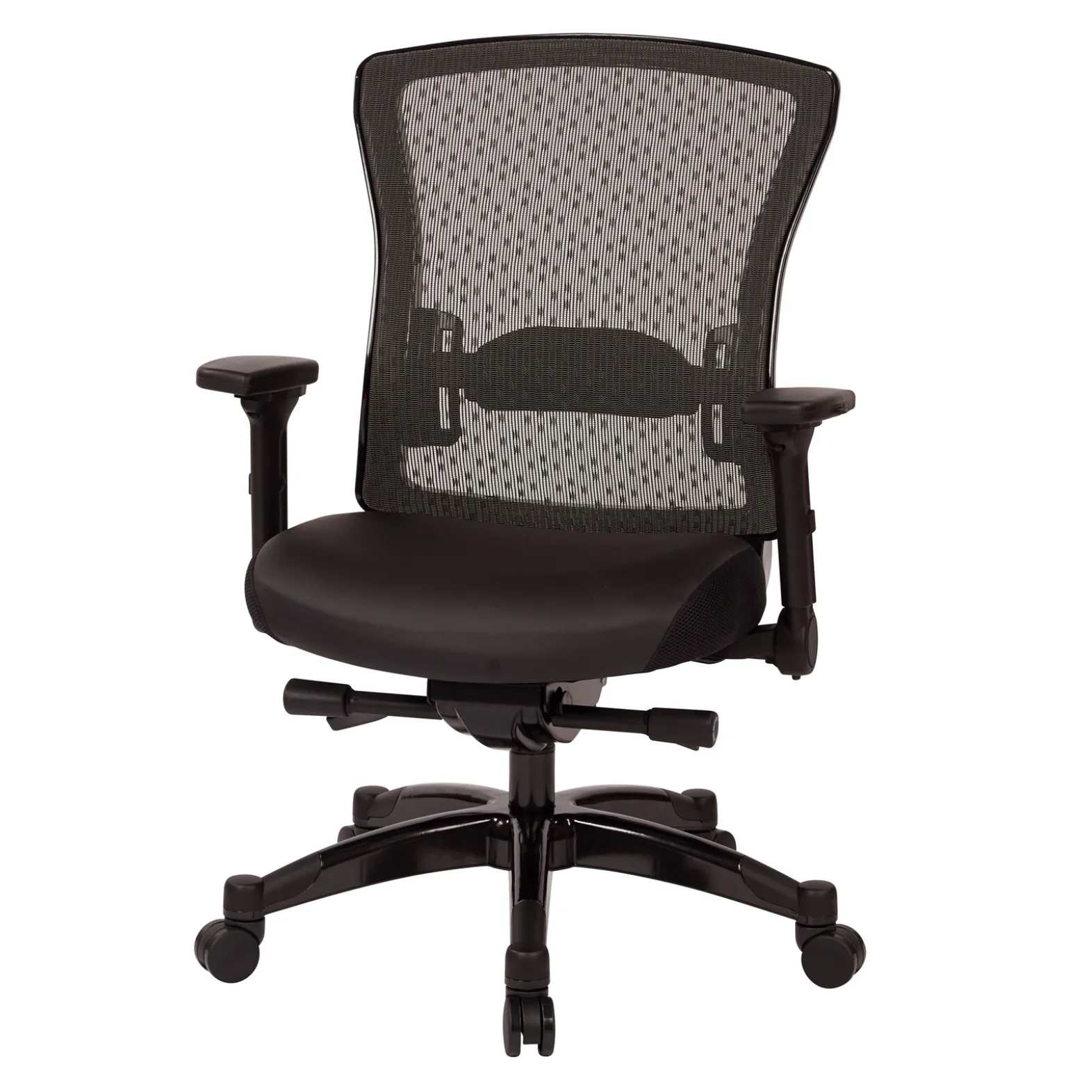 Space Exec Bonded Leather Mesh Back Chair