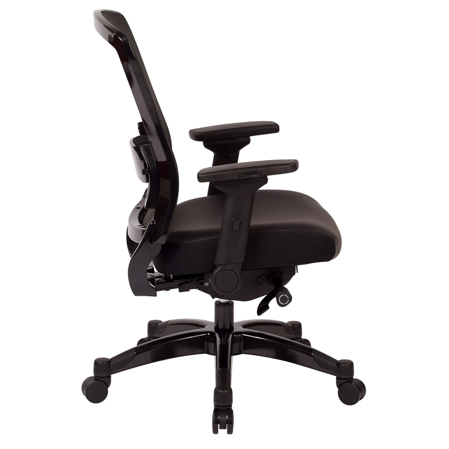 Space Exec Bonded Leather Mesh Back Chair
