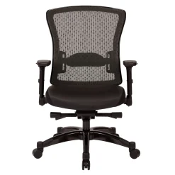 Space Exec Bonded Leather Mesh Back Chair