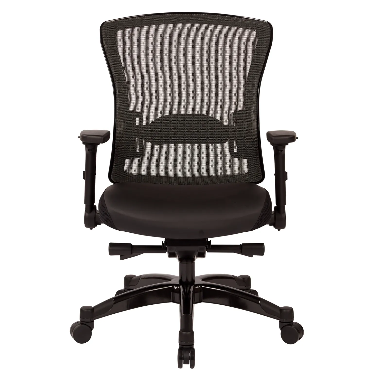 Space Exec Bonded Leather Mesh Back Chair