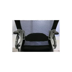 Space Mesh Mid-Back Ergonomic Chair with Leather Seat
