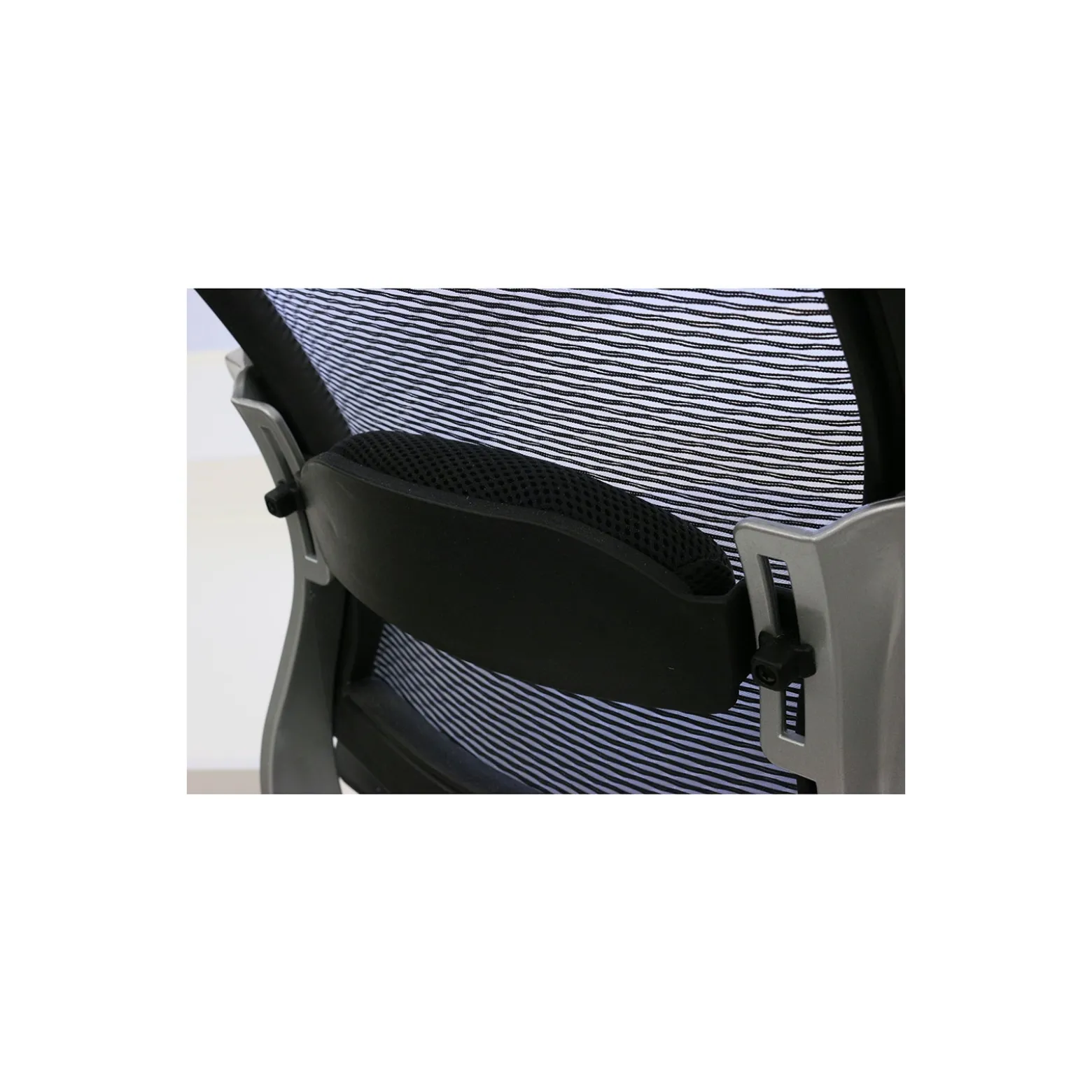 Space Mesh Mid-Back Ergonomic Chair with Leather Seat