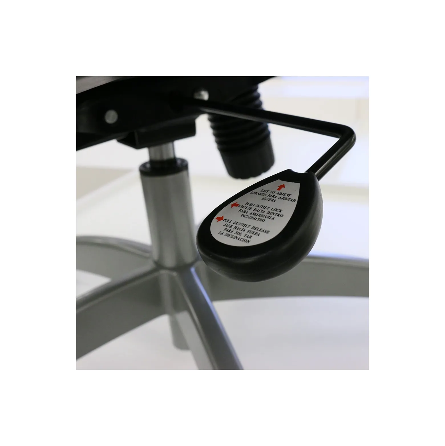 Space Mesh Mid-Back Ergonomic Chair with Leather Seat