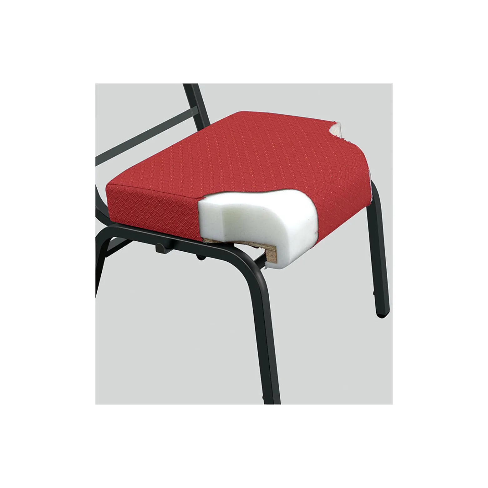 Specialty Furniture Big and Tall Armless Ganging Fabric Stack Chair