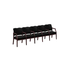 Spencer Five Seater with Center Arms in Solid Fabric