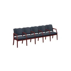 Spencer Five Seater with Center Arms in Print Fabric or Vinyl