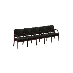 Spencer Five Seater with Center Arms in Print Fabric or Vinyl