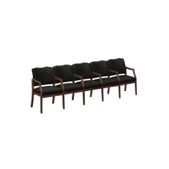 Spencer Five Seater with Center Arms in Print Fabric or Vinyl