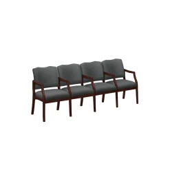 Spencer Four Seater with Center Arms in Print Fabric or Vinyl