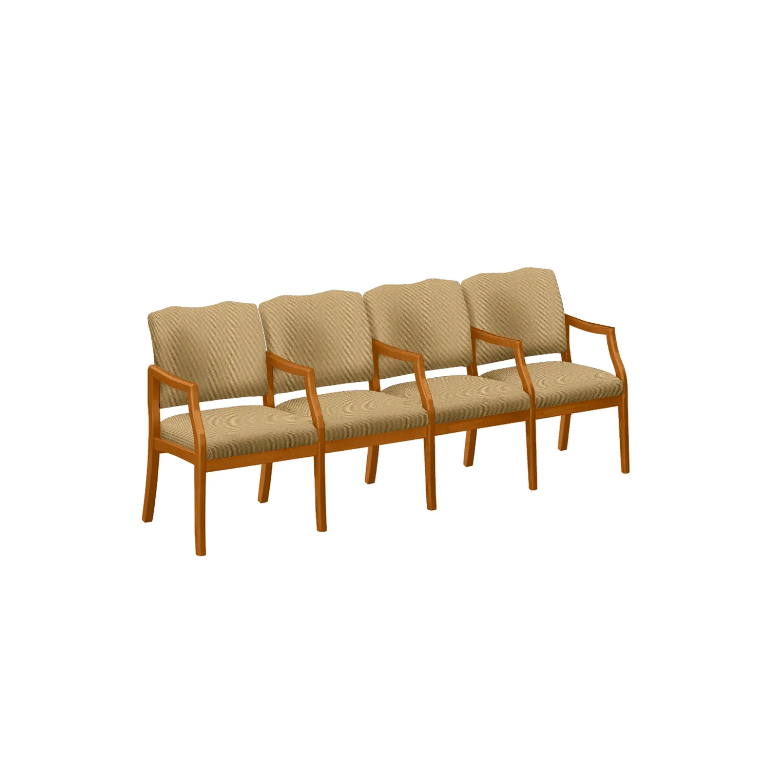 Spencer Four Seater with Center Arms in Print Fabric or Vinyl