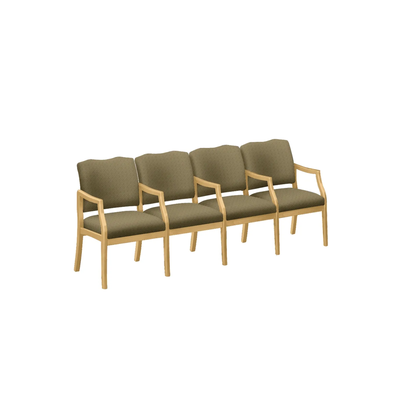 Spencer Four Seater with Center Arms in Print Fabric or Vinyl