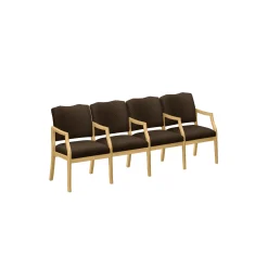 Spencer Four Seater with Center Arms in Print Fabric or Vinyl