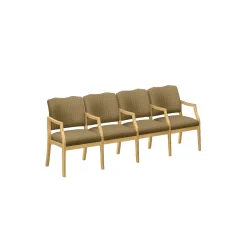 Spencer Four Seater with Center Arms in Print Fabric or Vinyl