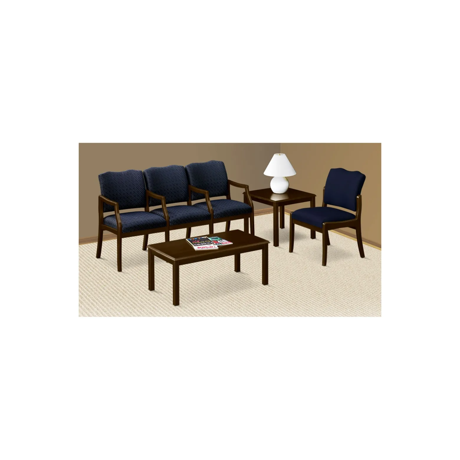 Spencer Side Chair in Solid Fabric
