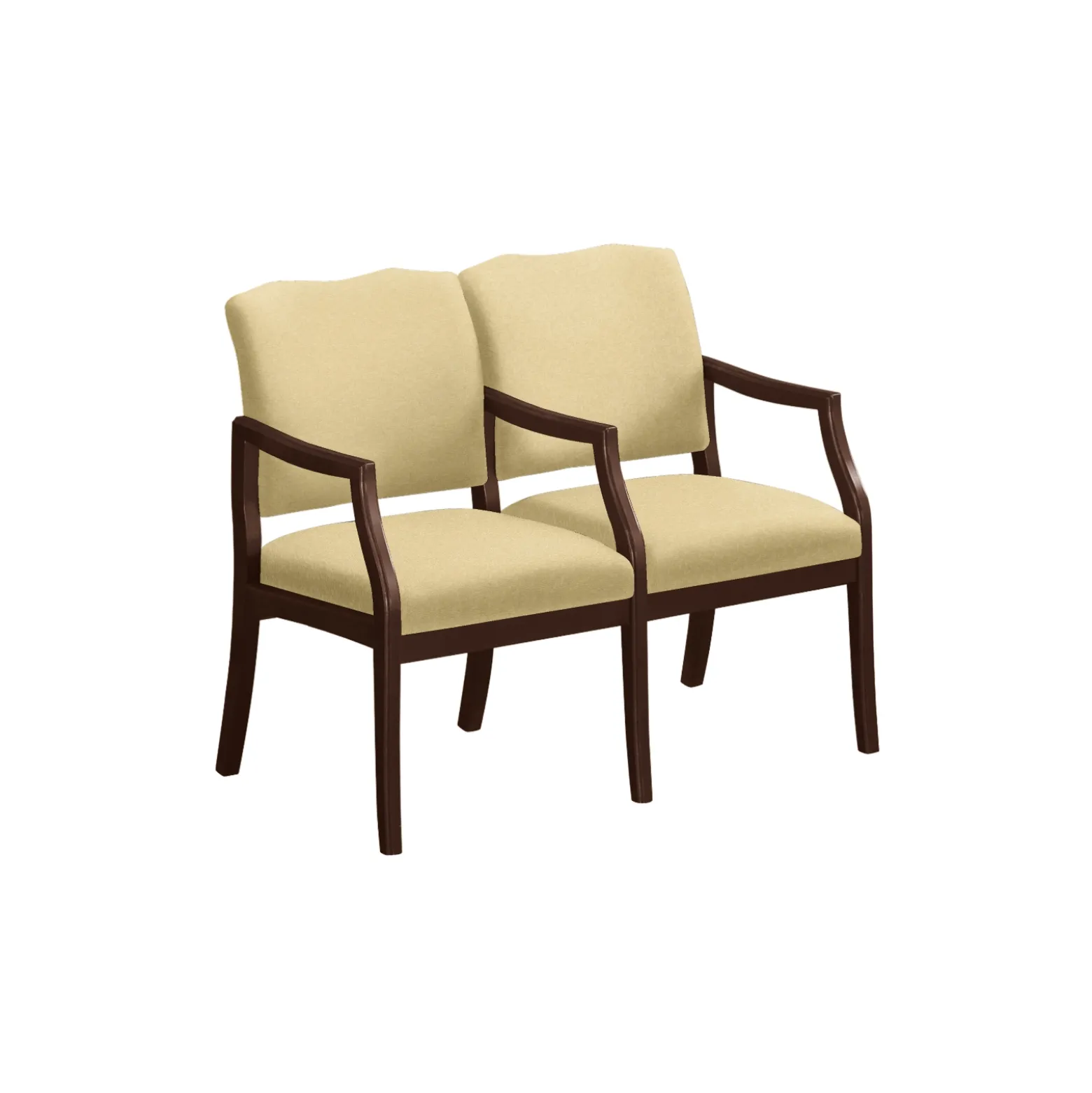 Spencer Two Seater with Center Arm in Print Fabric or Vinyl